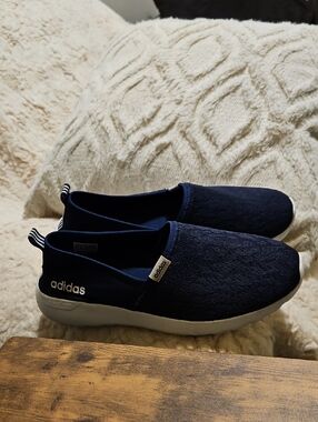 adidas Women’s Slip-On Sneakers in Navy and White